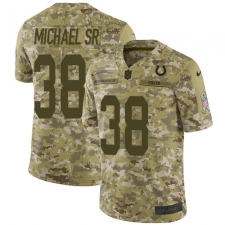 Men's Nike Indianapolis Colts #38 Christine Michael Sr Limited Camo 2018 Salute to Service NFL Jersey