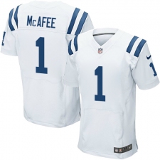 Men's Nike Indianapolis Colts #1 Pat McAfee Elite White NFL Jersey