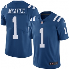 Youth Nike Indianapolis Colts #1 Pat McAfee Limited Royal Blue Rush Vapor Untouchable NFL Jersey