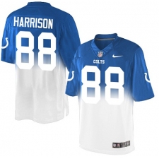 Men's Nike Indianapolis Colts #88 Marvin Harrison Elite Royal Blue/White Fadeaway NFL Jersey