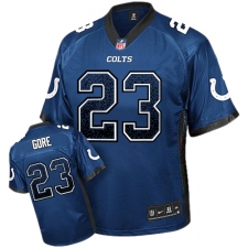 Men's Nike Indianapolis Colts #23 Frank Gore Elite Royal Blue Drift Fashion NFL Jersey