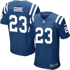 Men's Nike Indianapolis Colts #23 Frank Gore Elite Royal Blue Team Color NFL Jersey
