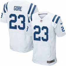 Men's Nike Indianapolis Colts #23 Frank Gore Elite White NFL Jersey