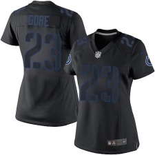 Women's Nike Indianapolis Colts #23 Frank Gore Limited Black Impact NFL Jersey