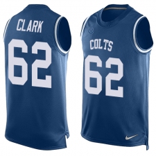Men's Nike Indianapolis Colts #62 Le'Raven Clark Limited Royal Blue Player Name & Number Tank Top NFL Jersey
