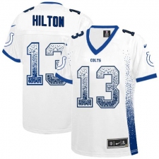 Women's Nike Indianapolis Colts #13 T.Y. Hilton Elite White Drift Fashion NFL Jersey
