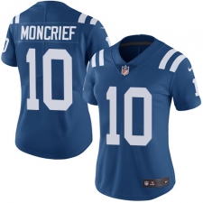 Women's Nike Indianapolis Colts #10 Donte Moncrief Royal Blue Team Color Vapor Untouchable Limited Player NFL Jersey