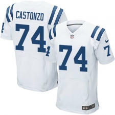Men's Nike Indianapolis Colts #74 Anthony Castonzo Elite White NFL Jersey