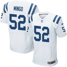 Men's Nike Indianapolis Colts #52 Barkevious Mingo Elite White NFL Jersey