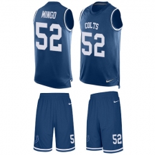 Men's Nike Indianapolis Colts #52 Barkevious Mingo Limited Royal Blue Tank Top Suit NFL Jersey