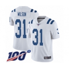 Men's Indianapolis Colts #31 Quincy Wilson White Vapor Untouchable Limited Player 100th Season Football Jersey