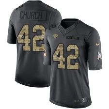 Youth Nike Jacksonville Jaguars #42 Barry Church Limited Black 2016 Salute to Service NFL Jersey