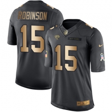 Men's Nike Jacksonville Jaguars #15 Allen Robinson Limited Black/Gold Salute to Service NFL Jersey