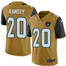 Youth Nike Jacksonville Jaguars #20 Jalen Ramsey Limited Gold Rush Vapor Untouchable NFL Jersey