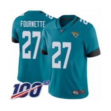 Men's Jacksonville Jaguars #27 Leonard Fournette Teal Green Alternate Vapor Untouchable Limited Player 100th Season Football Jersey