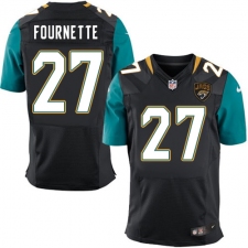 Men's Nike Jacksonville Jaguars #27 Leonard Fournette Black Alternate Vapor Untouchable Elite Player NFL Jersey
