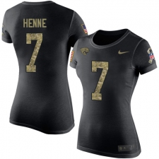 NFL Women's Nike Jacksonville Jaguars #7 Chad Henne Black Camo Salute to Service T-Shirt
