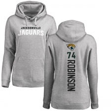 NFL Women's Nike Jacksonville Jaguars #74 Cam Robinson Ash Backer Pullover Hoodie