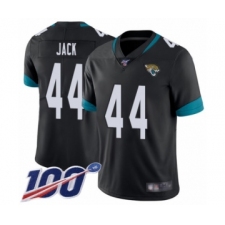 Men's Jacksonville Jaguars #44 Myles Jack Black Team Color Vapor Untouchable Limited Player 100th Season Football Jersey