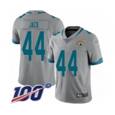 Men's Jacksonville Jaguars #44 Myles Jack Silver Inverted Legend Limited 100th Season Football Jersey