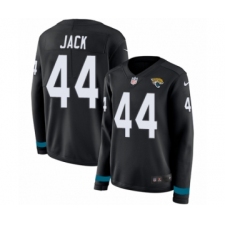 Women's Nike Jacksonville Jaguars #44 Myles Jack Limited Black Therma Long Sleeve NFL Jersey