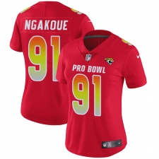 Women's Nike Jacksonville Jaguars #91 Yannick Ngakoue Limited Red 2018 Pro Bowl NFL Jersey