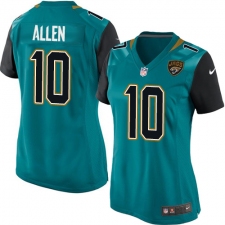 Women's Nike Jacksonville Jaguars #10 Brandon Allen Game Teal Green Team Color NFL Jersey
