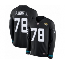 Men's Nike Jacksonville Jaguars #78 Jermey Parnell Limited Black Therma Long Sleeve NFL Jersey