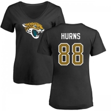 NFL Women's Nike Jacksonville Jaguars #88 Allen Hurns Black Name & Number Logo Slim Fit T-Shirt