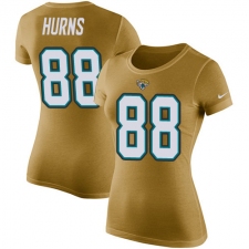 NFL Women's Nike Jacksonville Jaguars #88 Allen Hurns Gold Rush Pride Name & Number T-Shirt