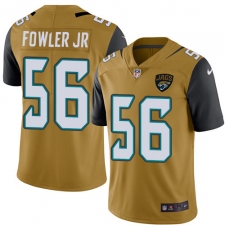Youth Nike Jacksonville Jaguars #56 Dante Fowler Jr Limited Gold Rush Vapor Untouchable NFL Jersey