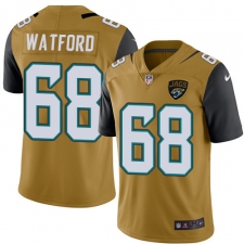 Youth Nike Jacksonville Jaguars #68 Earl Watford Limited Gold Rush Vapor Untouchable NFL Jersey