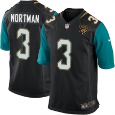 Men's Nike Jacksonville Jaguars #3 Brad Nortman Game Black Alternate NFL Jersey