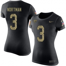NFL Women's Nike Jacksonville Jaguars #3 Brad Nortman Black Camo Salute to Service T-Shirt