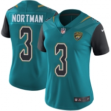Women's Nike Jacksonville Jaguars #3 Brad Nortman Teal Green Team Color Vapor Untouchable Limited Player NFL Jersey
