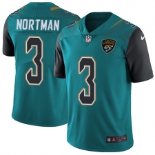 Youth Nike Jacksonville Jaguars #3 Brad Nortman Teal Green Team Color Vapor Untouchable Limited Player NFL Jersey