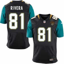 Men's Nike Jacksonville Jaguars #81 Mychal Rivera Black Alternate Vapor Untouchable Elite Player NFL Jersey
