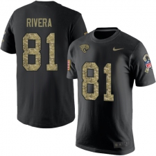 NFL Men's Nike Jacksonville Jaguars #81 Mychal Rivera Black Camo Salute to Service T-Shirt