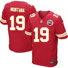 Men's Nike Kansas City Chiefs #19 Joe Montana Red Team Color Vapor Untouchable Elite Player NFL Jersey