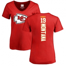 NFL Women's Nike Kansas City Chiefs #19 Joe Montana Red Backer T-Shirt