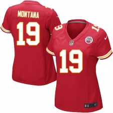 Women's Nike Kansas City Chiefs #19 Joe Montana Game Red Team Color NFL Jersey