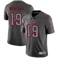 Youth Nike Kansas City Chiefs #19 Joe Montana Gray Static Vapor Untouchable Limited NFL Jersey