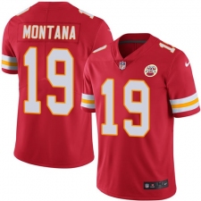 Youth Nike Kansas City Chiefs #19 Joe Montana Red Team Color Vapor Untouchable Limited Player NFL Jersey