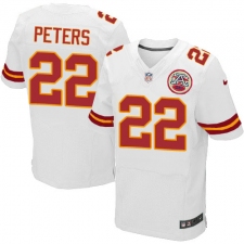 Men's Nike Kansas City Chiefs #22 Marcus Peters White Vapor Untouchable Elite Player NFL Jersey