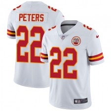 Men's Nike Kansas City Chiefs #22 Marcus Peters White Vapor Untouchable Limited Player NFL Jersey