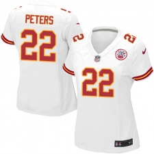 Women's Nike Kansas City Chiefs #22 Marcus Peters Game White NFL Jersey