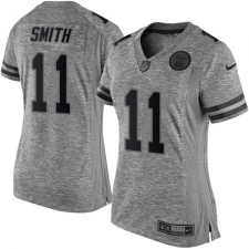 Women's Nike Kansas City Chiefs #11 Alex Smith Limited Gray Gridiron NFL Jersey