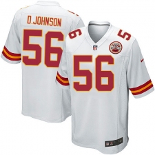 Men's Nike Kansas City Chiefs #56 Derrick Johnson Game White NFL Jersey