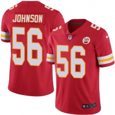 Men's Nike Kansas City Chiefs #56 Derrick Johnson Red Team Color Vapor Untouchable Limited Player NFL Jersey