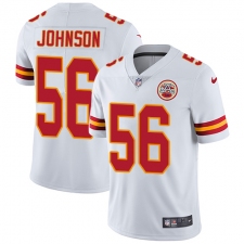 Men's Nike Kansas City Chiefs #56 Derrick Johnson White Vapor Untouchable Limited Player NFL Jersey